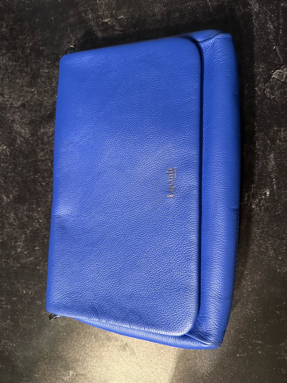 NWOT Lipault Cobalt Blue Fold-Over Clutch